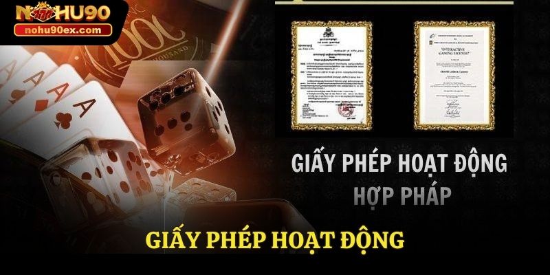 NOHU90 27 Giấy phép hoạt động